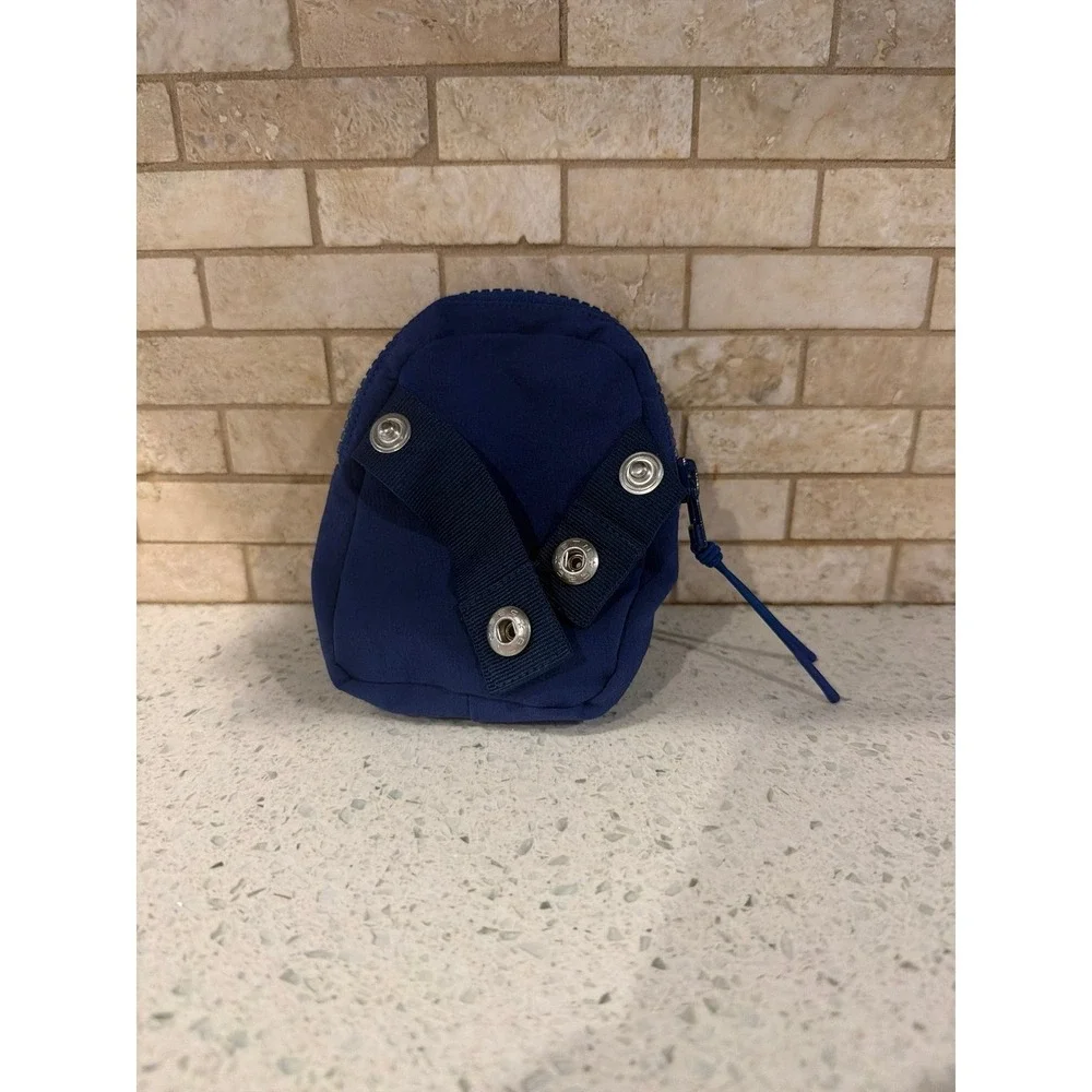 Disney‎ Goofy Blue Mini Backpack Pouch Travel Cosmetic Zip Bag